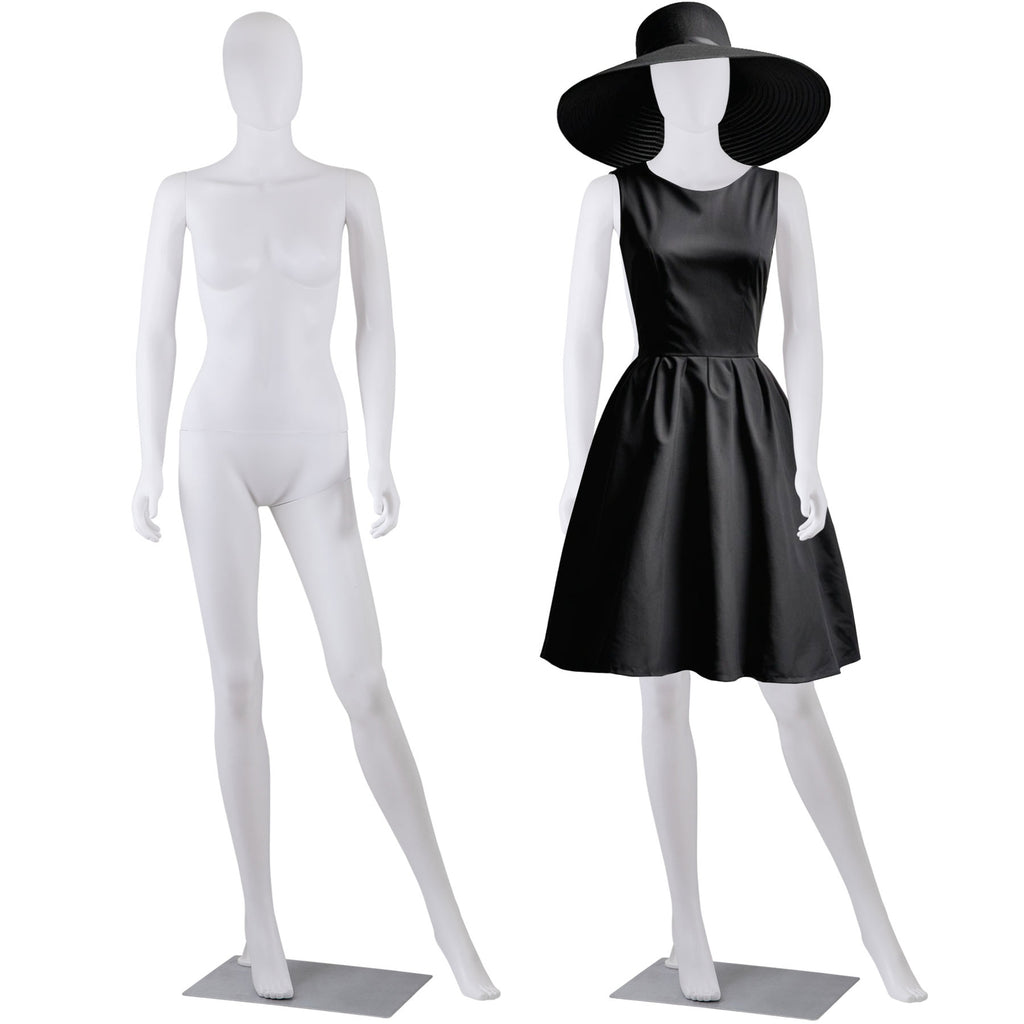Female Full Body Dress Form Mannequin Adjustable White 70 Inches