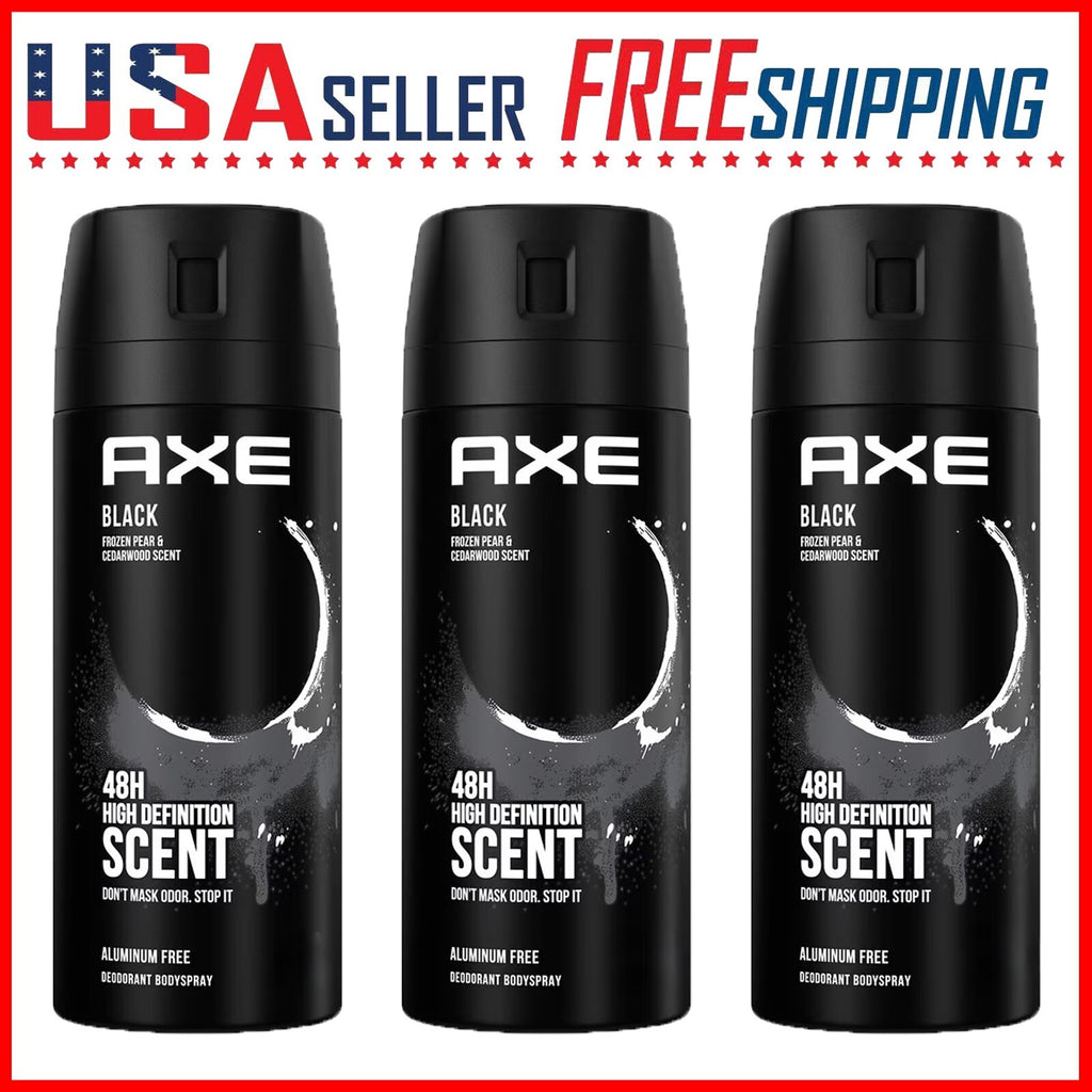 Men's Deodorant Body Spray with Pear & Cedarwood - 150ml x 3 Pack