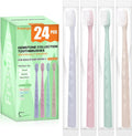 Disposable Hotel & Travel Toothbrush Set with Soft Bristles - 4 Colors, Hygienic Sealed Guest Amenities