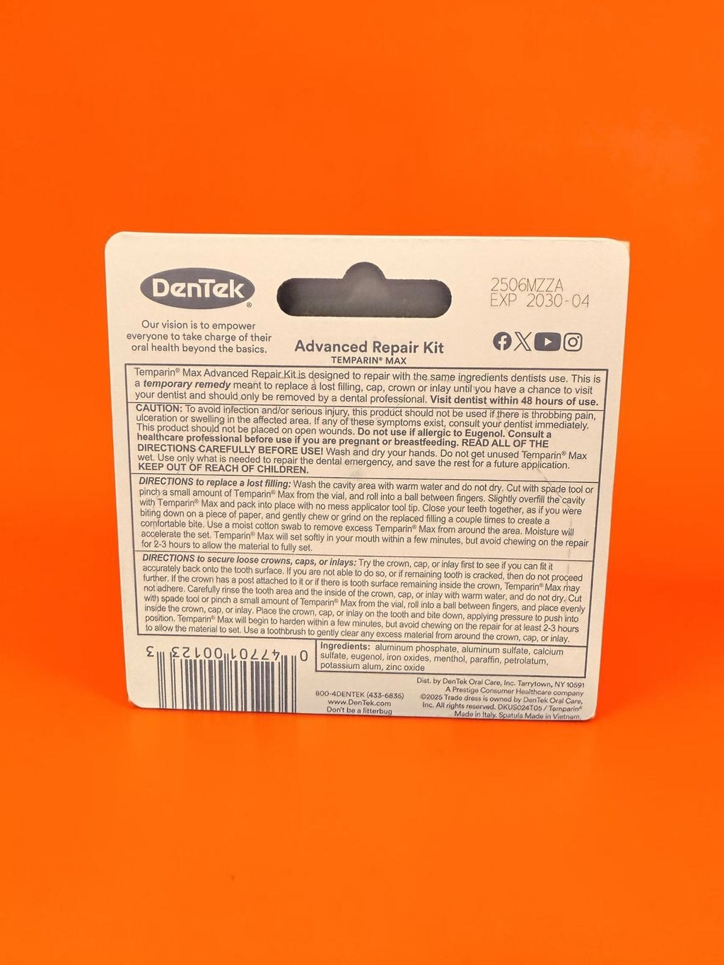 Tooth Filling Repair Kit for Lost Dental Restorations - 6 Pack