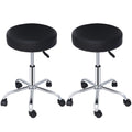 Adjustable Height Swivel Salon & Spa Stool with Thick Faux Leather Padding