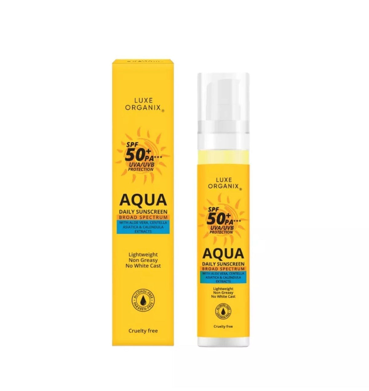 SPF 50+ PA+++ Broad Spectrum Sunscreen with Aloe Vera - 50ml