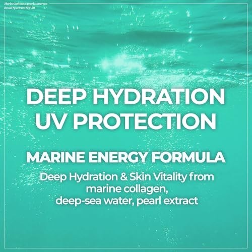 SPF 50+ Hydrating Sunscreen with No White Cast, Lightweight UV Cream