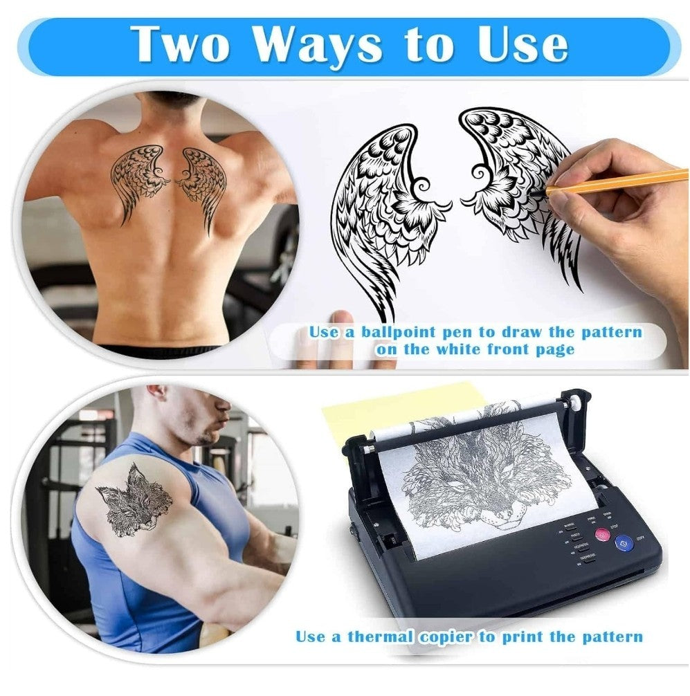 Tattoo Transfer Paper Kit - 50 Stencil Sheets for Tattooing, 8.25 x 11.75 in
