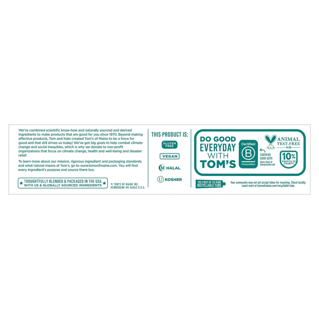 Fluoride-Free Antiplaque & Whitening Toothpaste with Peppermint - 4 Pack
