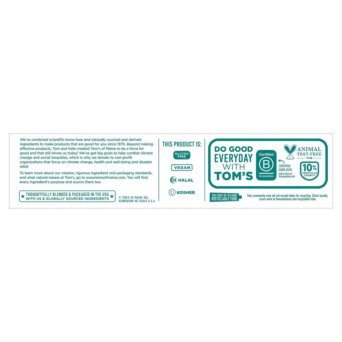 Fluoride-Free Antiplaque & Whitening Toothpaste with Peppermint - 4 Pack