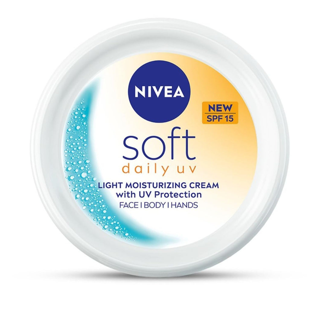NIVEA Soft Daily UV Light Moisturizing Cream SPF-15 200ml - Face & Body Lotion