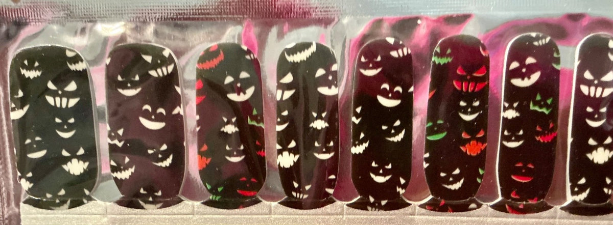 Halloween Color Nail Polish Strips 16 Count - Nail Art Wraps