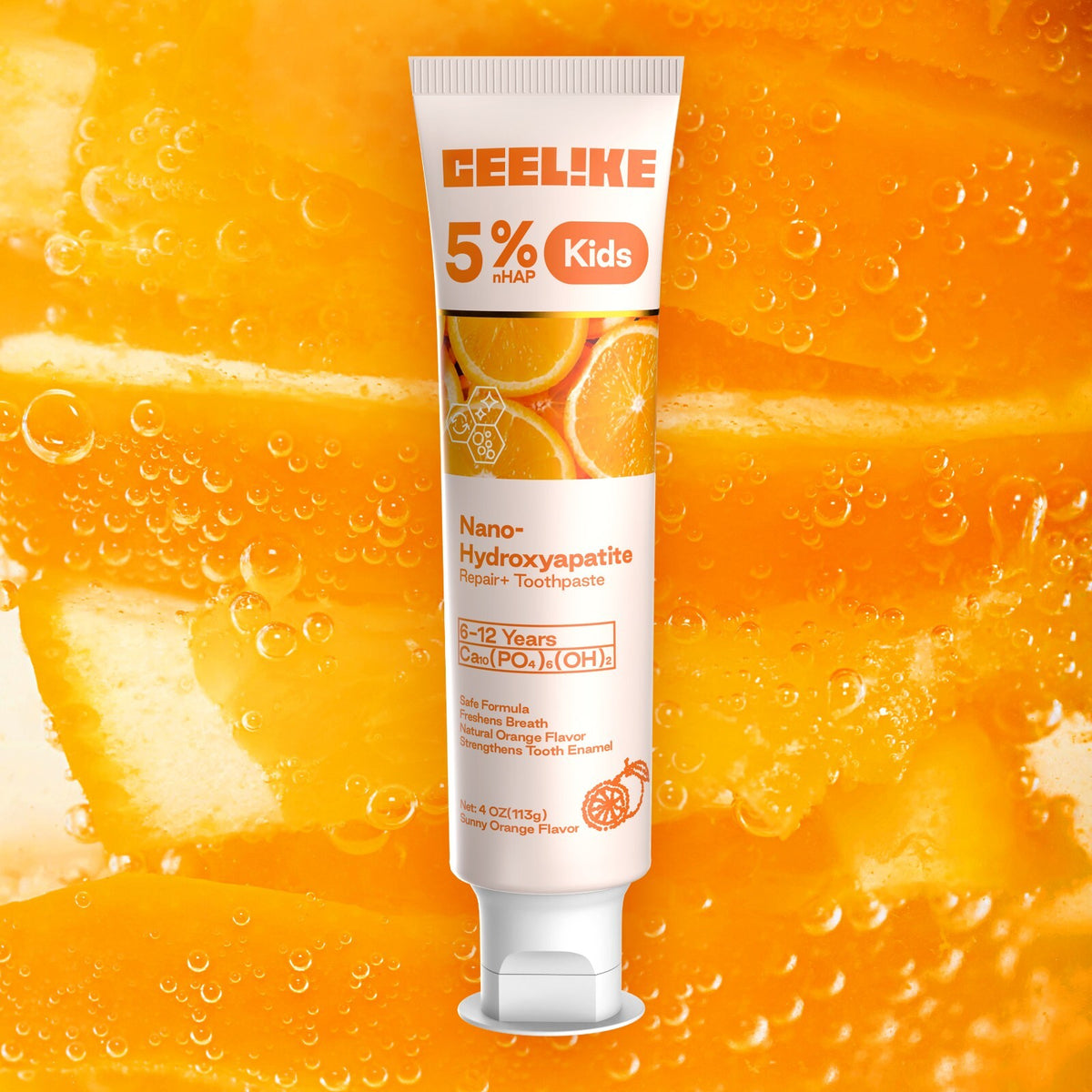 Kids Nano Hydroxyapatite Toothpaste 5% Enamel Strength Orange Flavor