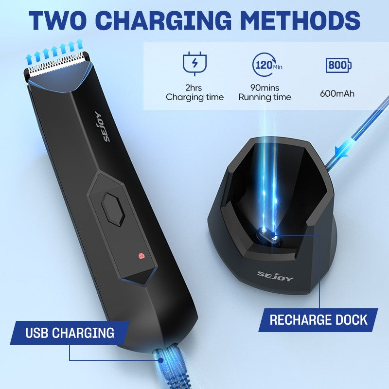 Cordless Electric Body Hair Trimmer for Men - Rechargeable Shaving Razor