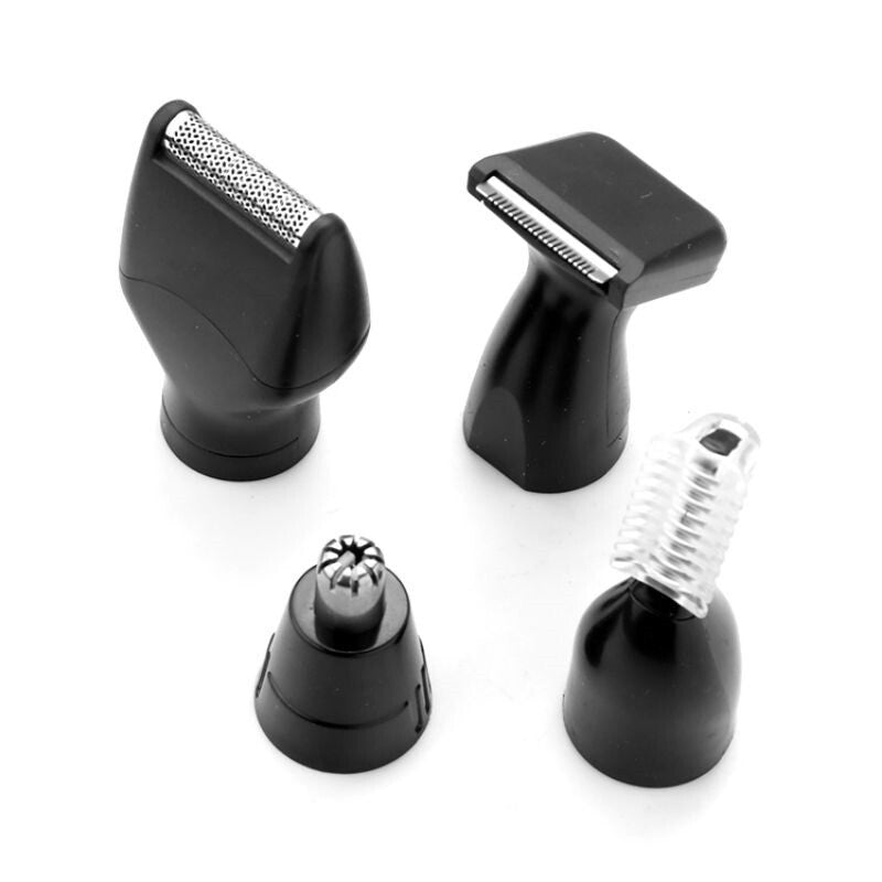 4-in-1 Rechargeable Beard Nose Ear Hair Trimmer Set - Waterproof