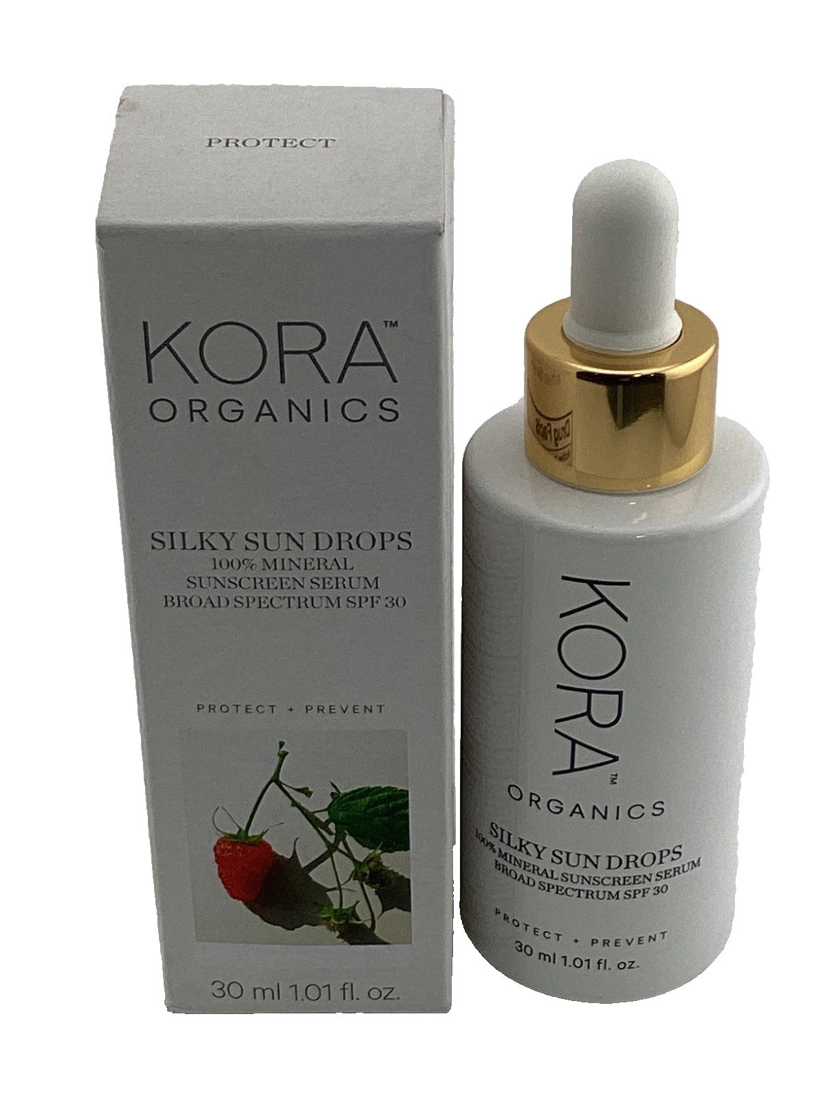 Mineral Sunscreen Serum SPF 30 - Silky Sun Drops 1 oz for Face & Body