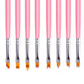 8Pcs Nail Art Brush Set for Gradient Draw Polish UV Gel Manicure Tools