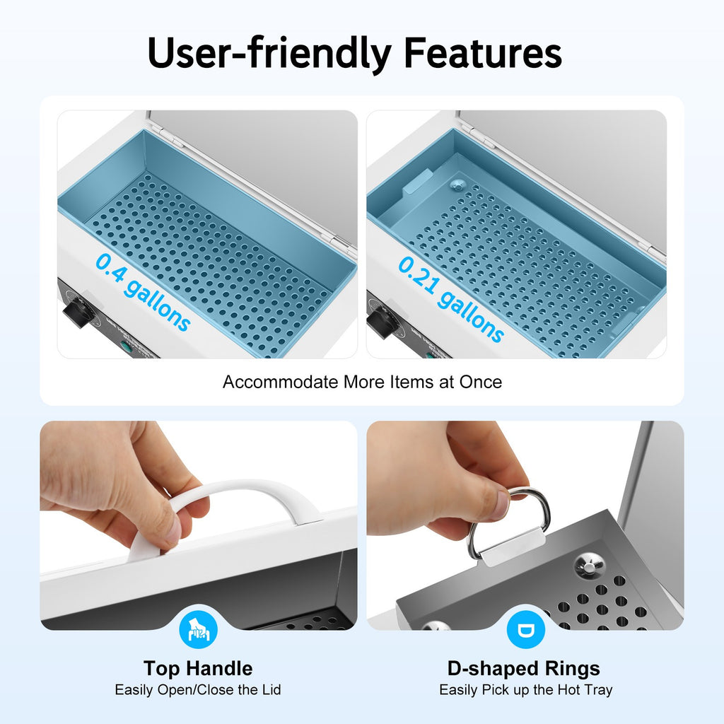 Electric Dental and Nail Tool Sterilizer Box | Metal Heat Disinfection Machine 200°C