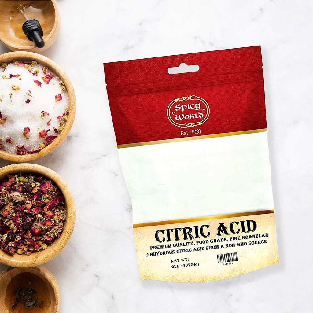 Citric Acid Powder 2LB Food Grade Non-GMO Natural Preservative & Cleaning