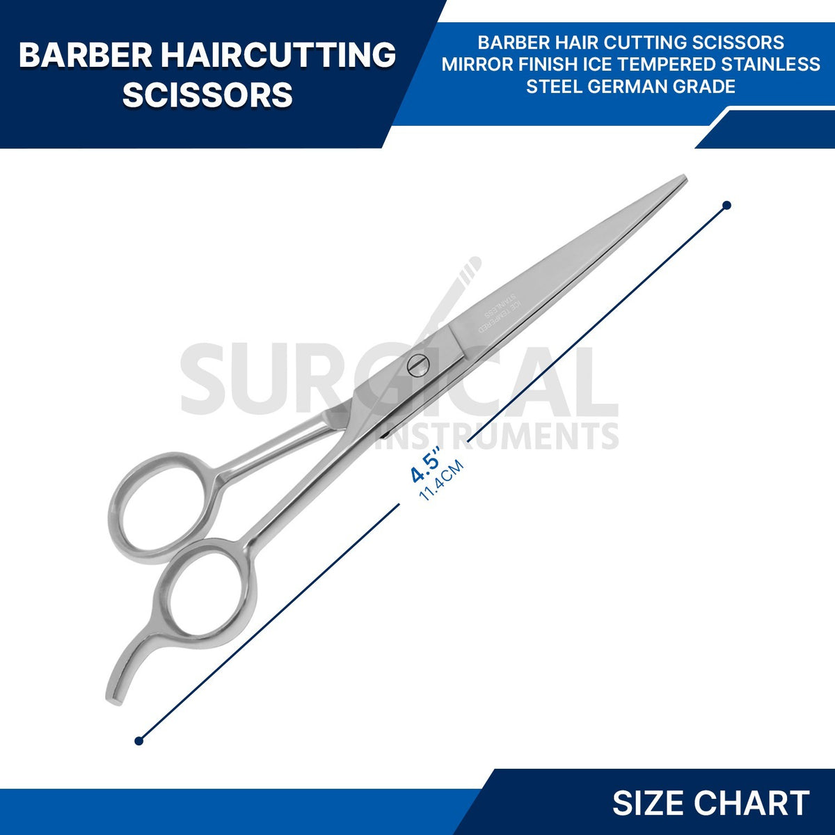 Hair Cutting Scissors Barber Shears 4.5 inch ICE Tempered German Grade - Pack of 10