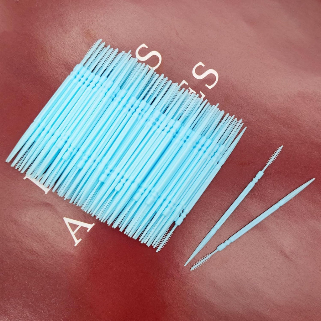 100PCS Plastic Double Head Dental Toothpicks Soft Floss Picks