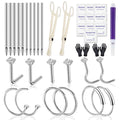 Nose Piercing Kit 20G/18G Set with Rings, Nails & Needles - Stainless Steel