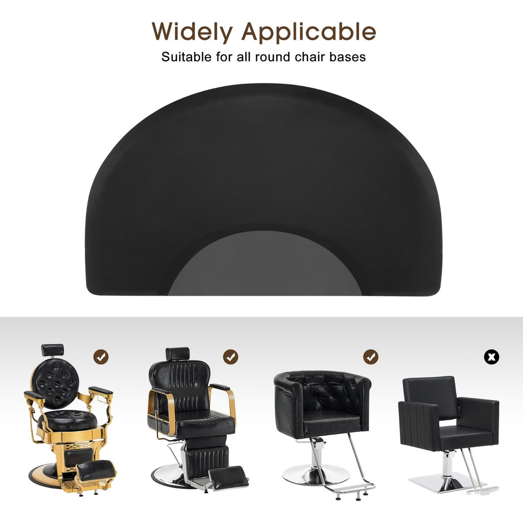 Anti-Fatigue Salon Floor Mat - Semi-Circle Comfort Mat for Barber & Hairdressing Stations