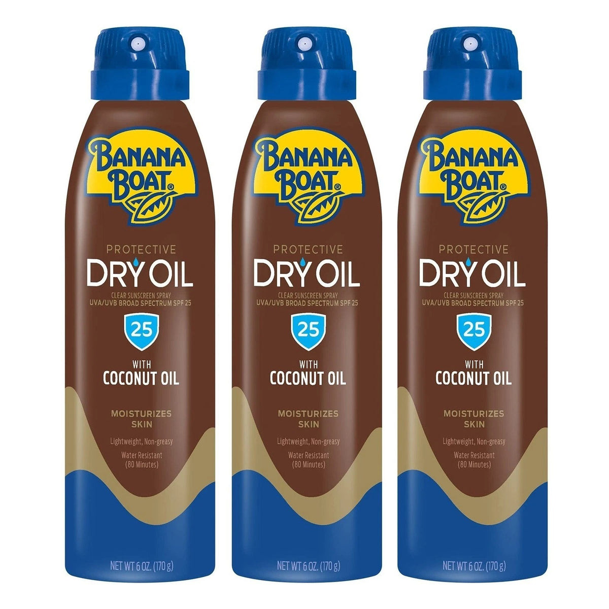 SPF 25 Dry Oil Sunscreen Spray with Argan Oil - Water Resistant, Lightweight