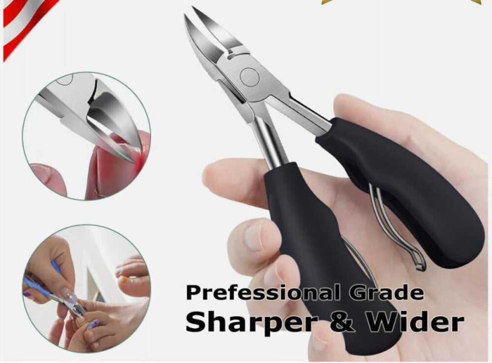 Toenail Clippers for Thick and Ingrown Nails - Precision Control, Stainless Steel