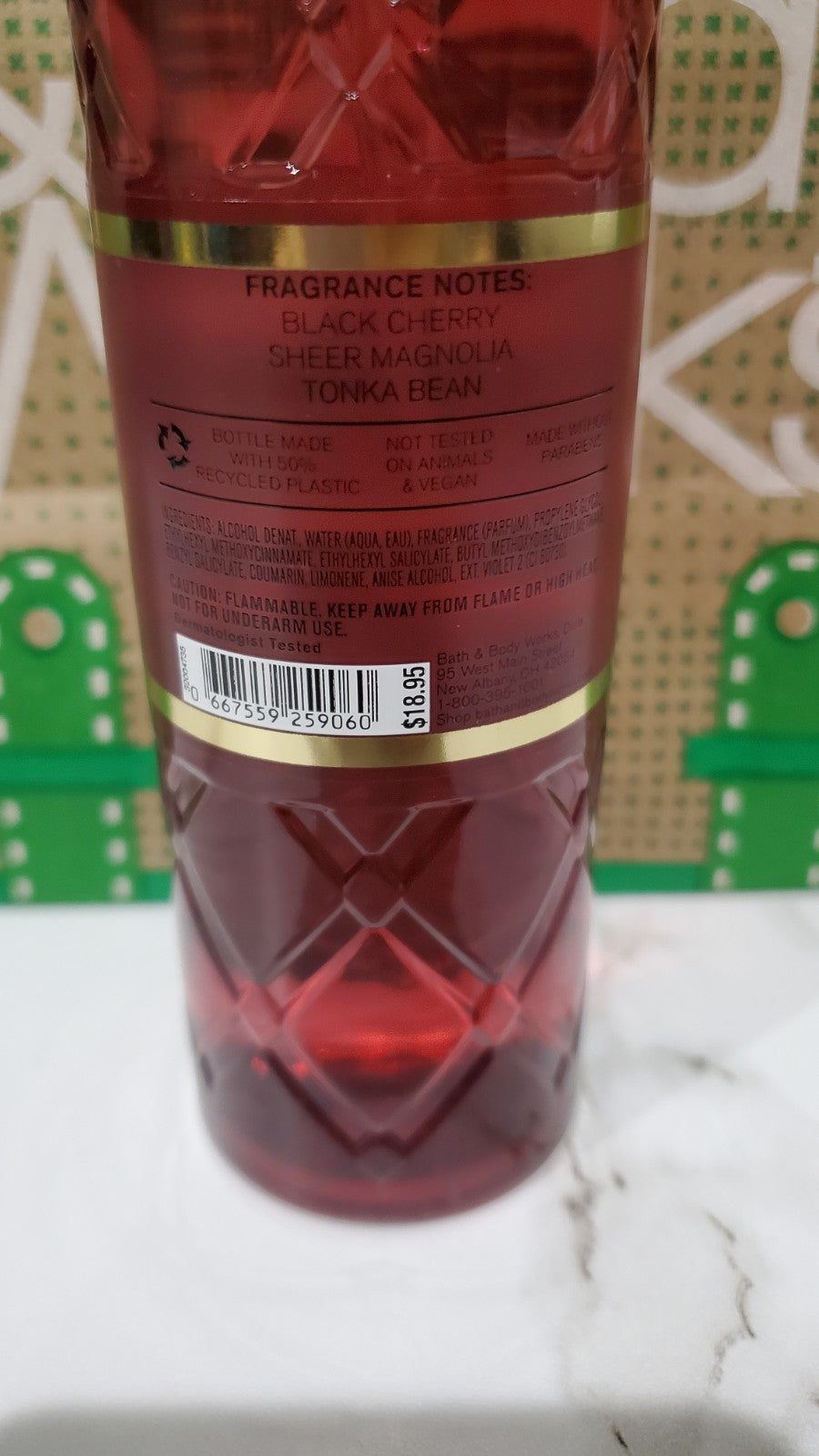 Unisex Cherry Fragrance Body Mist Spray 8oz - Light, Refreshing Scent