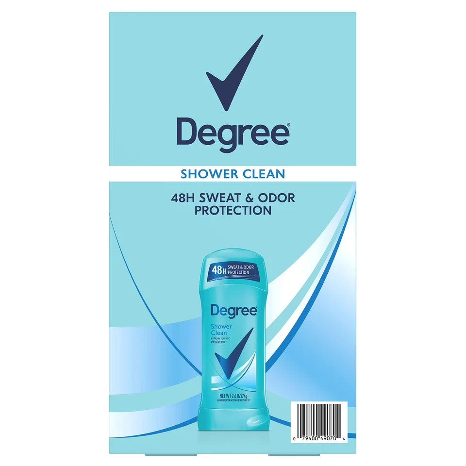 Degree Shower Clean Antiperspirant Deodorant Stick 2.6 oz - 5 Pack