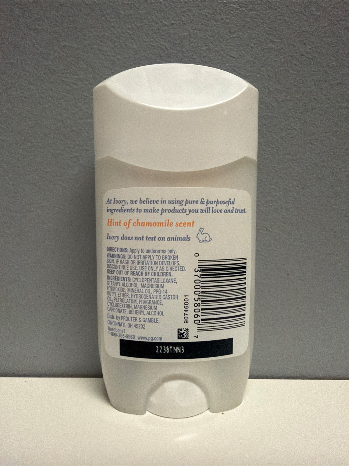 6-Pack Ivory Gentle Deodorant with Chamomile Aluminum Free 2.4oz