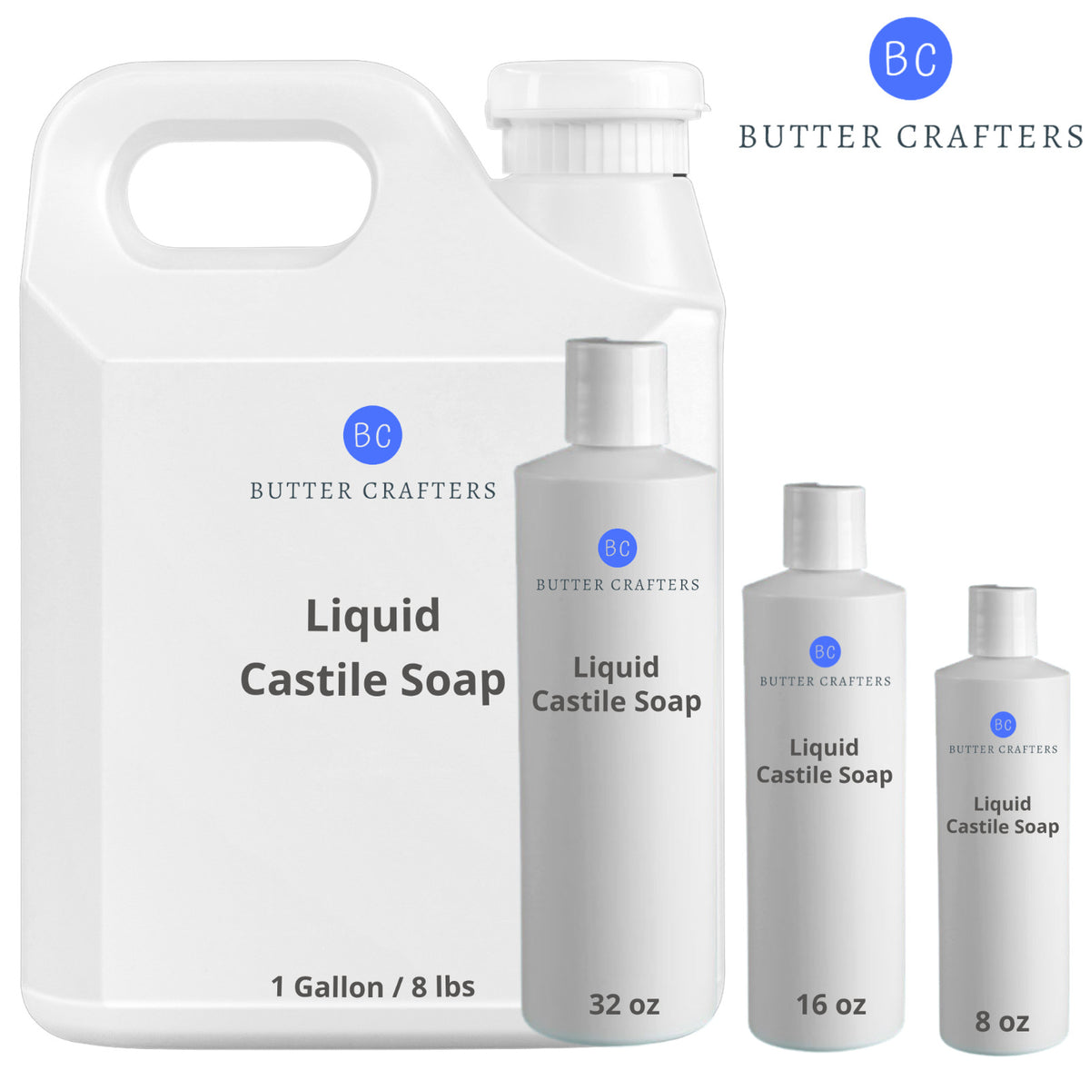 Liquid Castile Soap Unscented | Natural Organic Cleansing Base Bulk