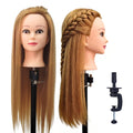 Mannequin Head with Hair for Braiding and Hair Styling Practice - Black