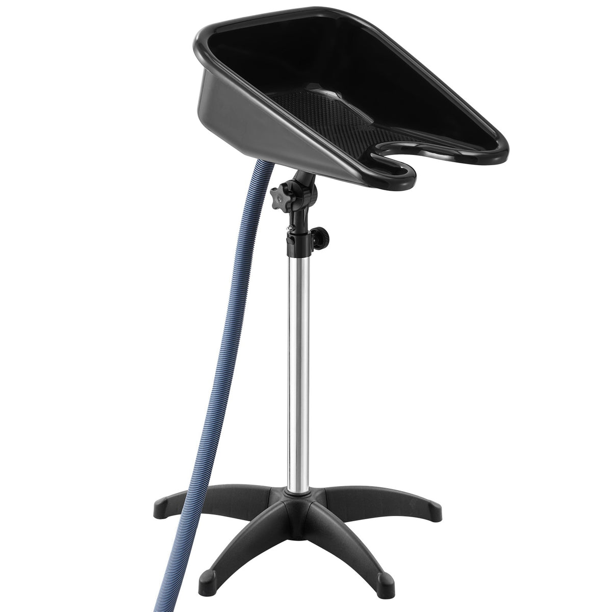 Portable Shampoo Basin with Adjustable Height & Drain Hose for Salon & Home