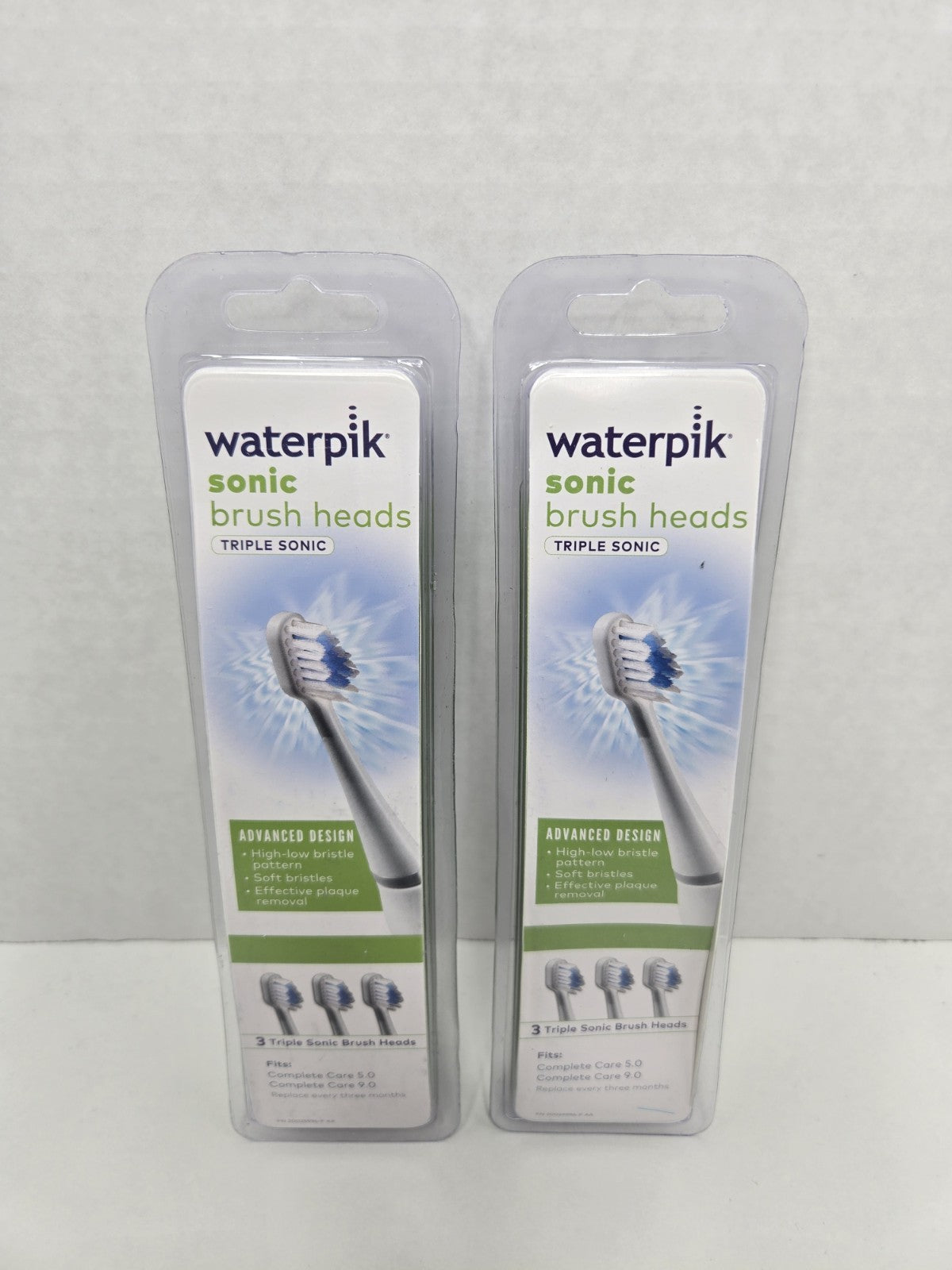 Waterpik Triple Sonic Brush Heads 6 Pack Replacement Fits Complete Care 5.0/9.0