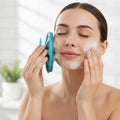 Silicone Bath Scrubber for Face & Body - Gentle Exfoliating Cleansing Brush