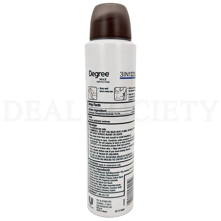 Men's Max Protection 3-in-1 Extra Fresh Antiperspirant Deodorant Spray - 4.8oz Lot of 6