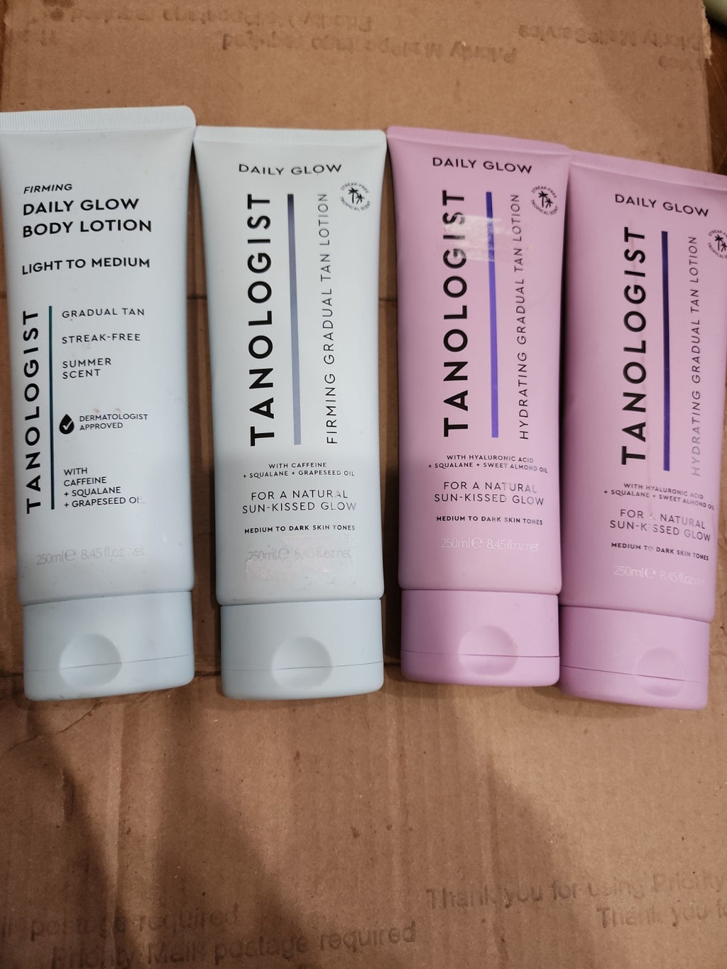 4 Pack Hydrating Gradual Self Tanner Lotions - Tanologist Daily Glow 250ml