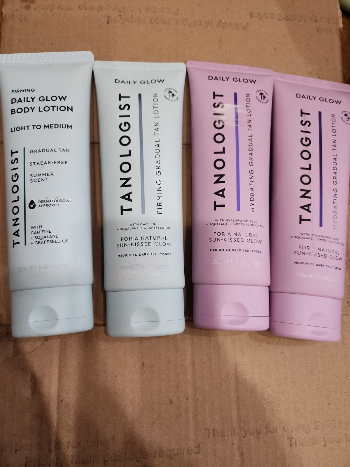 4 Pack Hydrating Gradual Self Tanner Lotions - Tanologist Daily Glow 250ml