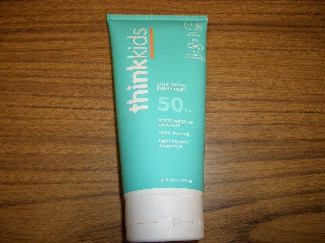 Kids Zinc Oxide Sunscreen SPF 50 - Broad Spectrum Water Resistant 6 fl oz