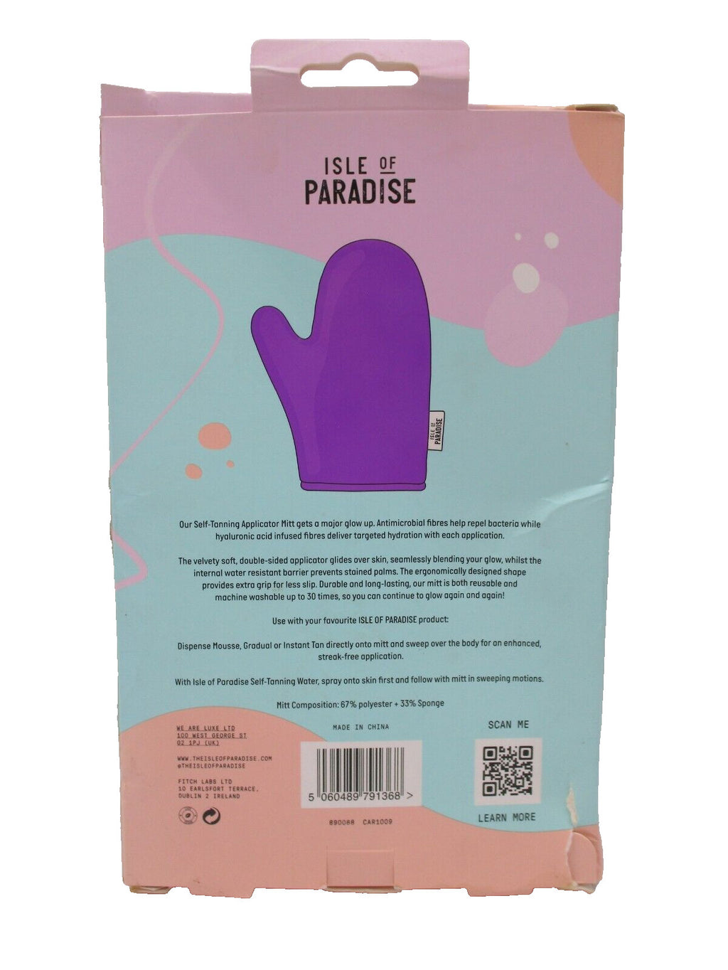 Reusable Double-Sided Self Tan Mitt for Sunless Tanning