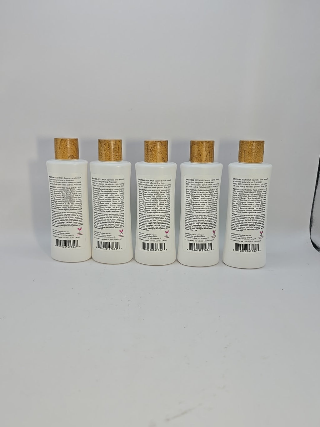 Raw Sugar Kids Watermelon Lemonade Bubble Bath Set - 5 Pack 3 fl oz