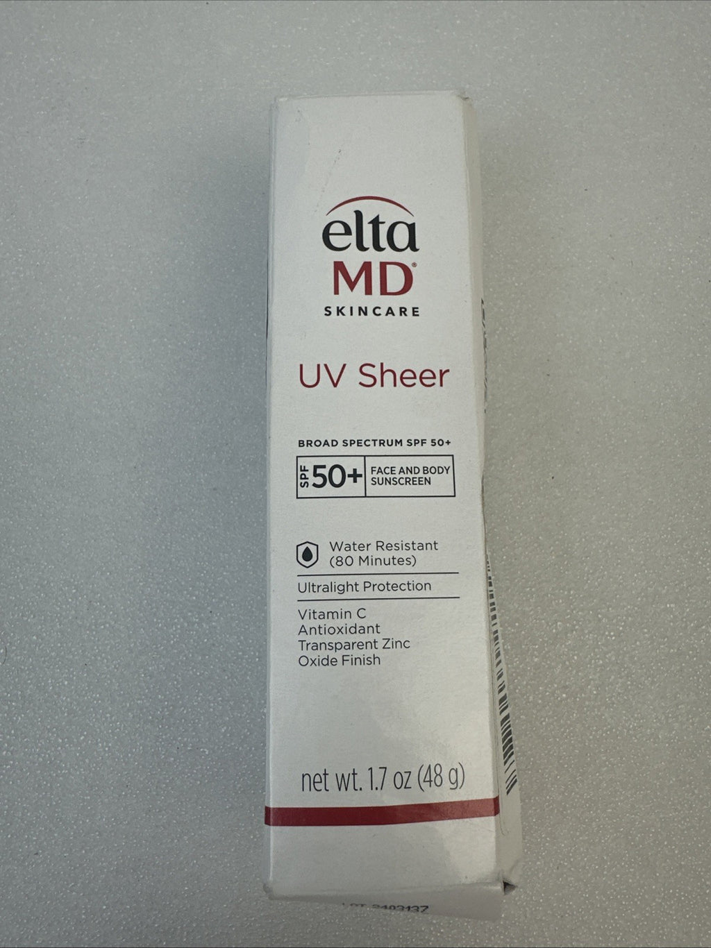 EltaMD UV Sheer SPF 50+ Face & Body Sunscreen 1.7 Oz - Broad Spectrum Sun Protection