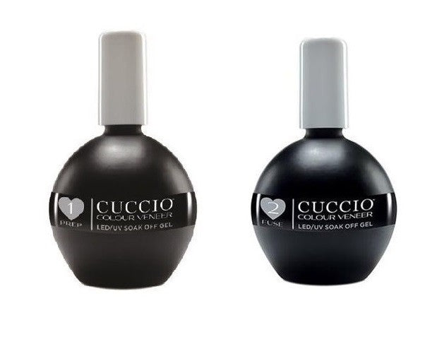 CUCCIO LED/UV Gel Prep & Fuse Set - Nail Extension & Art 2.5oz (75ml) Set of 2