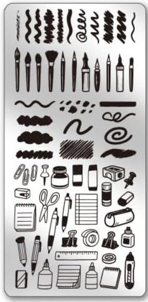 Nail Stamping Plate School Teacher Art RXT-21 for Nail Art