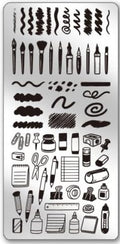 Nail Stamping Plate School Teacher Art RXT-21 for Nail Art