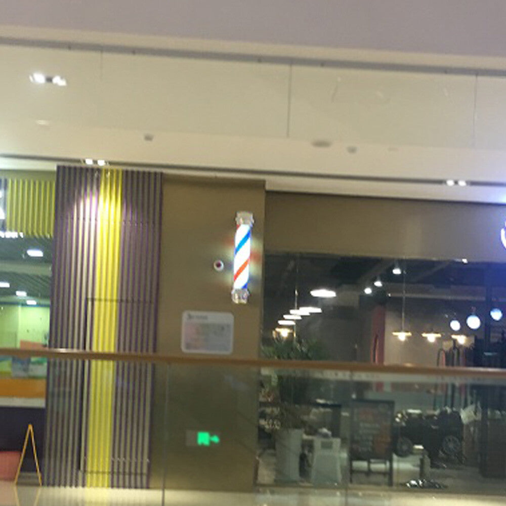 Rotating LED Sign Lamp for Barber Shop Pole - Red, White, Blue Lights