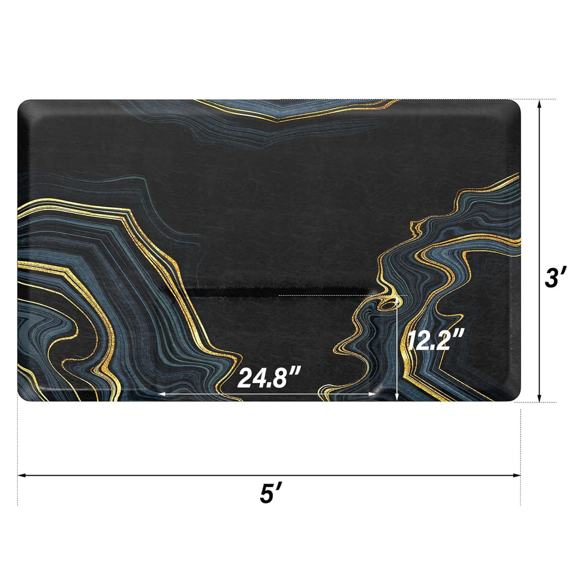 Salon Anti-Fatigue Floor Mat 3x5 Feet for Hair Stylists & Barbers