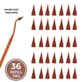 GUM Stimulator Refill Tips - Latex-Free Rubber Massager Tips (36 Pack)