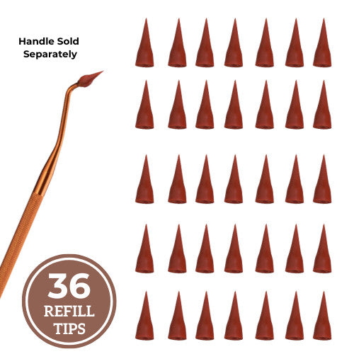 GUM Stimulator Refill Tips - Latex-Free Rubber Massager Tips (36 Pack)