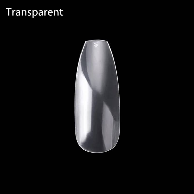 500pcs Long Coffin Ballerina Full Cover Nail Tips Set for Acrylic & Gel