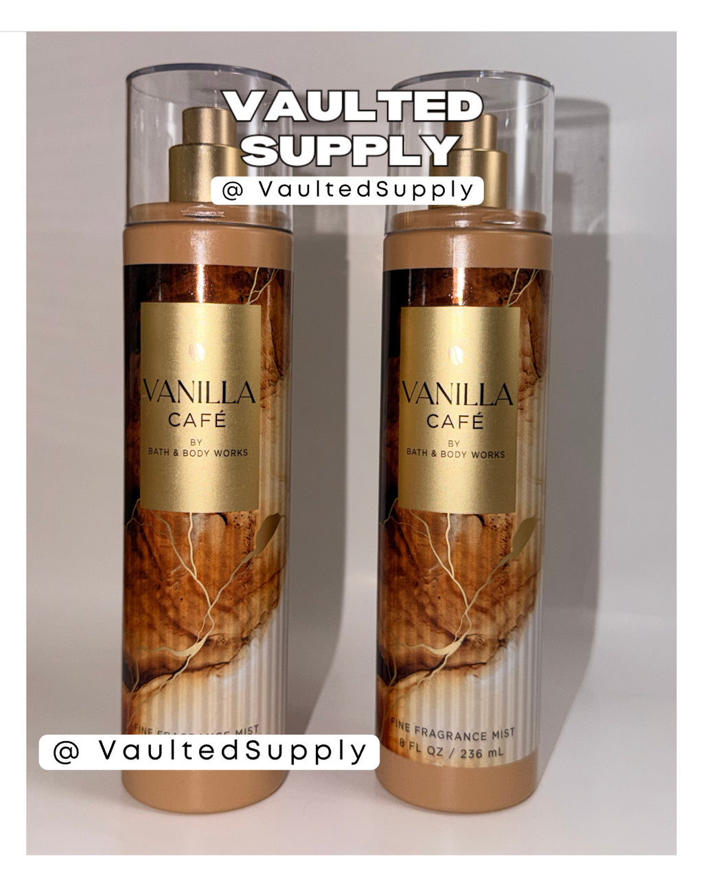 Vanilla Café Fragrance Mist 8oz Two Pack - Coffee & Vanilla Scent