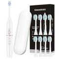 Electric Toothbrush Set with 8 Brush Heads & Travel Case - Sonic Vibration, 4 Modes
